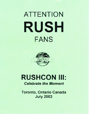 Rush Con 3 flyer